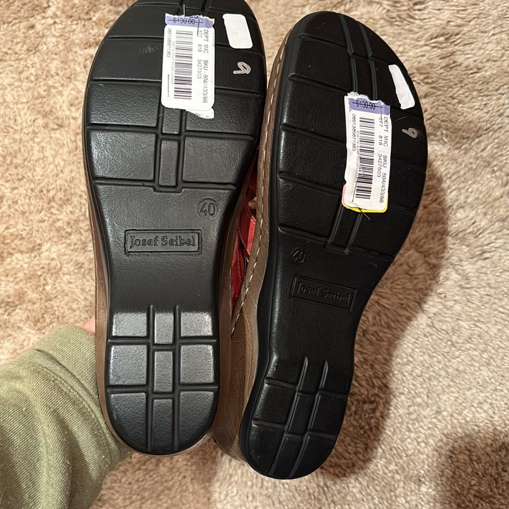 NWT JOSEF SEIBEL SANDALS 40 9 shoes red - Picture 8 of 10
